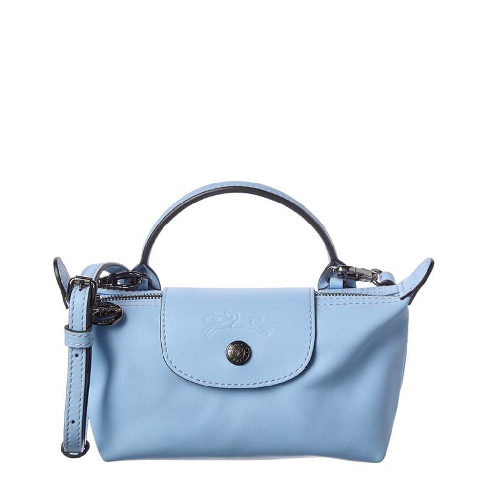 Longchamp Le Pliage Xtra Xs Leather Pouch, Blue